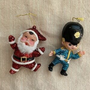 Vintage Glittered Christmas Ornaments